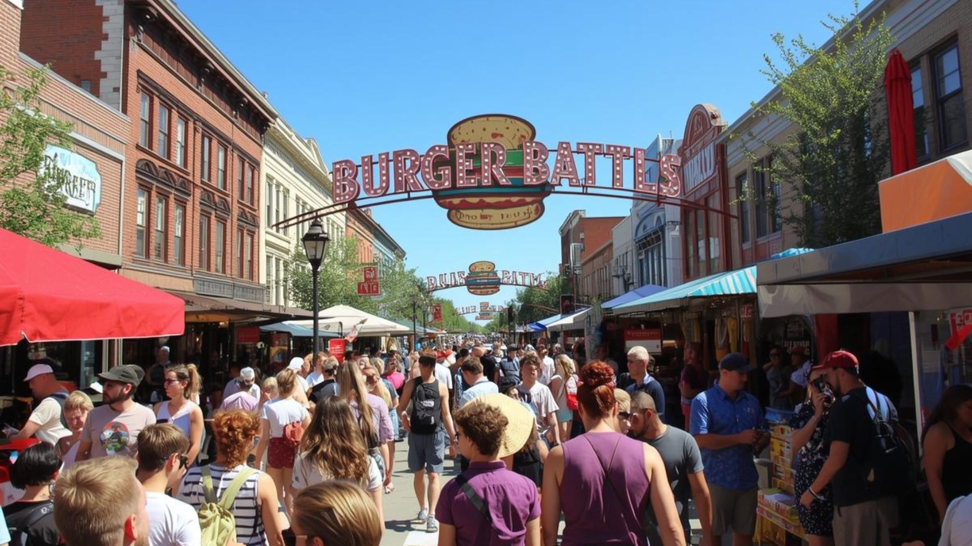 PEOPLE VISITING AT downtown SIOUX FALLS BURGER BATTLE 2026